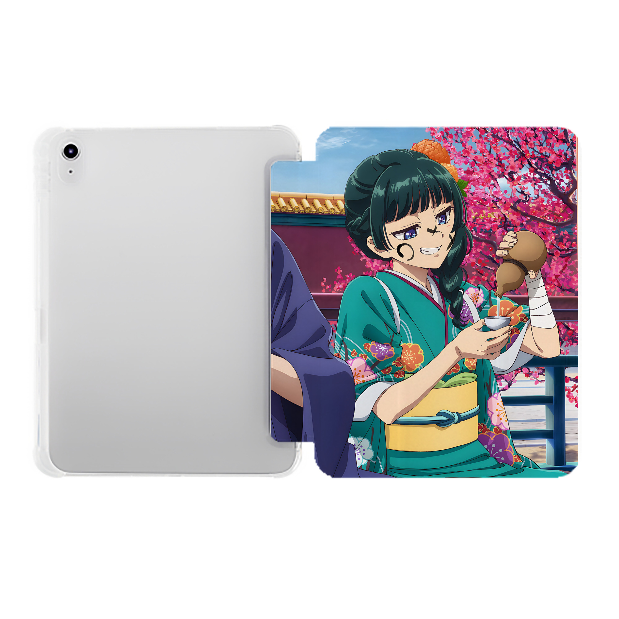 （画像用） 薬屋のひとりごと The Apothecary Diaries IPad ケース ペン収納付き 三つ折りスタンド PUレザー×シリコン 対応機種9.5/10.5/10.9インチ